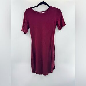 3For$20 Meaneor Burgundy Short Sleeve Dress  Medium NWT